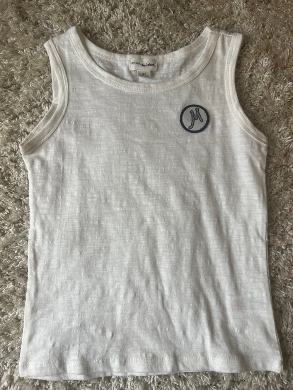 MILES THE LABEL NWOT Girl’s Summer  Nautical Knot Sleeveless Tank Top Off White